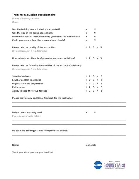 feedback questions for survey preparation.